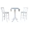 International Concepts Round 42, Round Pedestal Bar Height Table with 2 Bar Height Stools, White, 42 W, 42 L, 41.5 in H K08-42DPT-S6133-2 - alternate 5